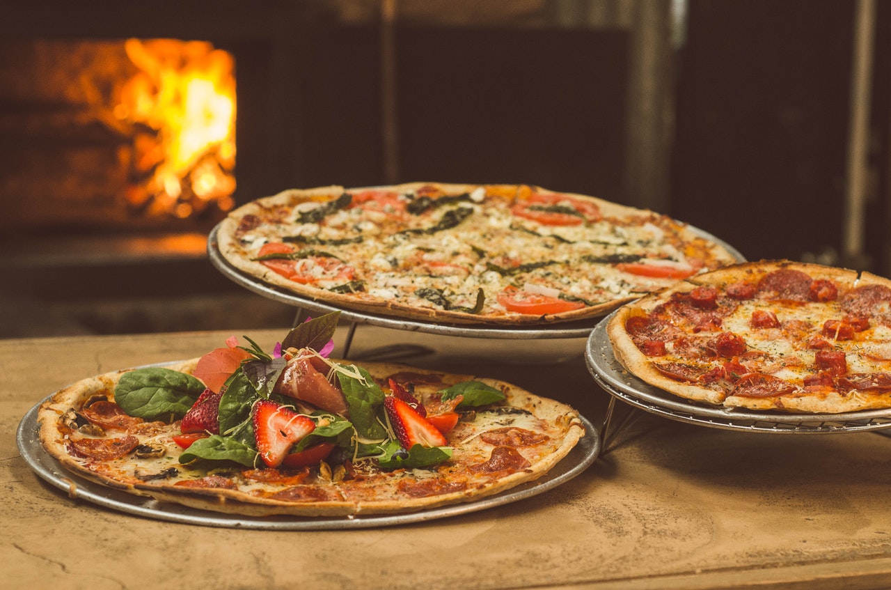 Margherita Pizza with tomatoes and basil